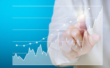 grafik dokunmadan işadamı