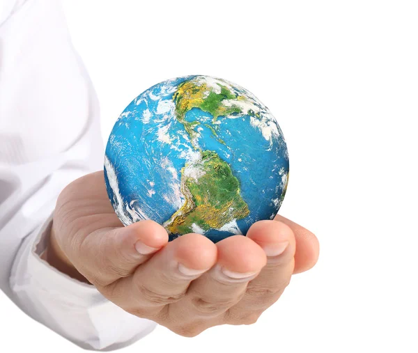 Human hand holding  globe  Elements of  image furnished by NASA Stock Photo