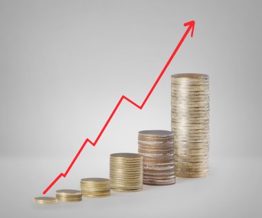 Madeni paralar borsa grafiği