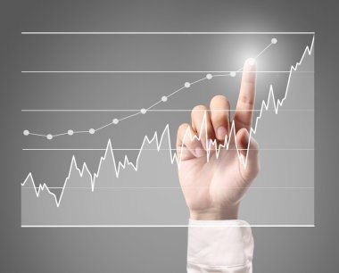 grafik dokunmadan işadamı