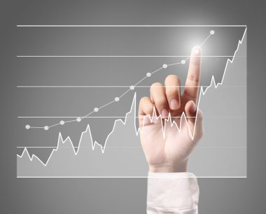 grafik dokunmadan işadamı