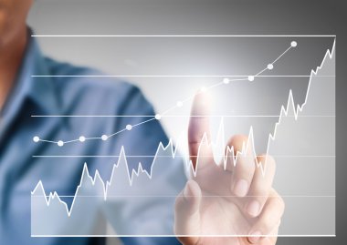 grafik dokunmadan işadamı