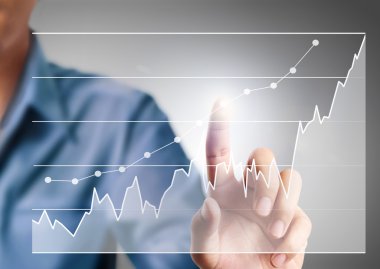 grafik dokunmadan işadamı