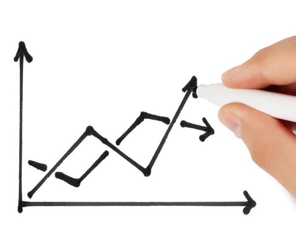 Kézzel diagram Térkép — Stock Fotó