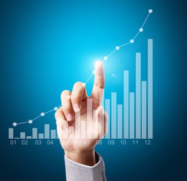 grafik dokunmadan işadamı