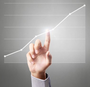 grafik dokunmadan işadamı