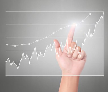 grafik dokunmadan işadamı