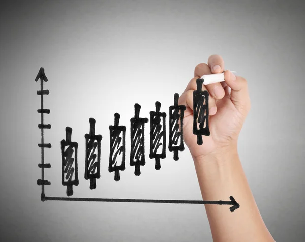Kézzel diagram Térkép — Stock Fotó