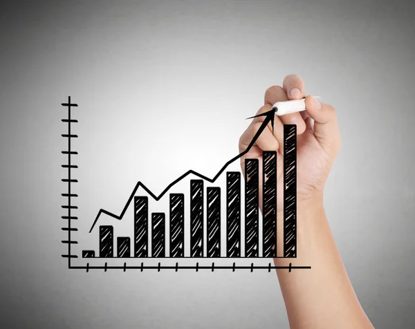 Kézzel diagram Térkép — Stock Fotó