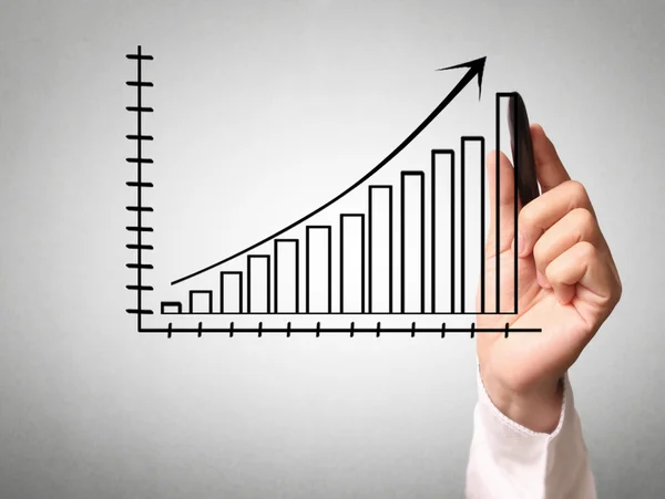 Hand drawing  chart show — Stock Photo, Image