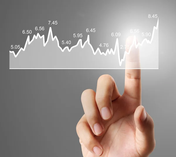 Elden gelen mali grafik sembolleri ile nvestment kavramı — Stok fotoğraf