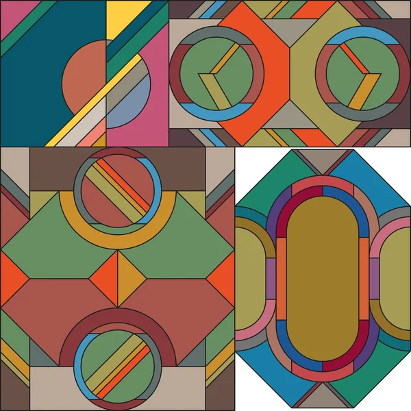 Art deco vektoros színes geometrikus minta. Art deco festett mintát. Absztrakt minta. — Stock Vector