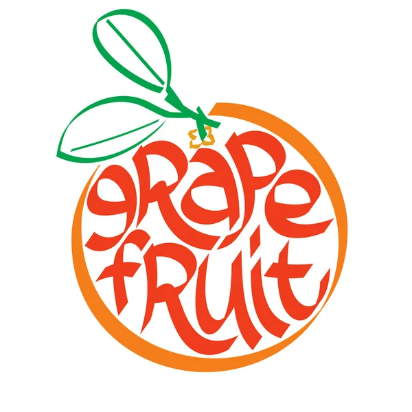 Grapefruit typography — Stockvector