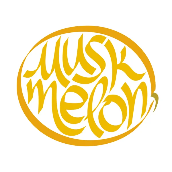 Muskmelon typography — Stock Vector