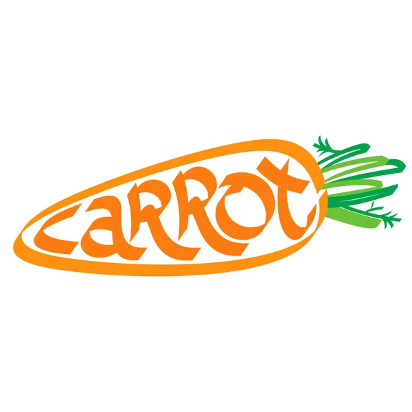 Carrot typography — Stockvector