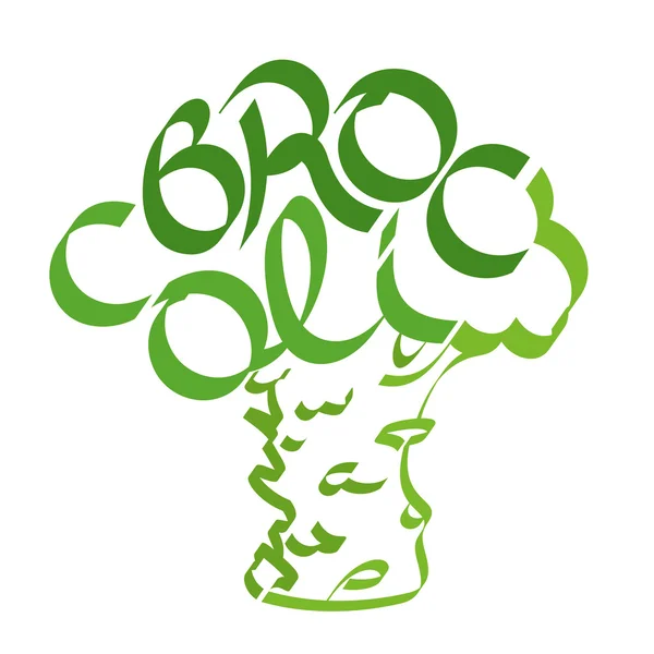 Broccoli typography. — Διανυσματικό Αρχείο