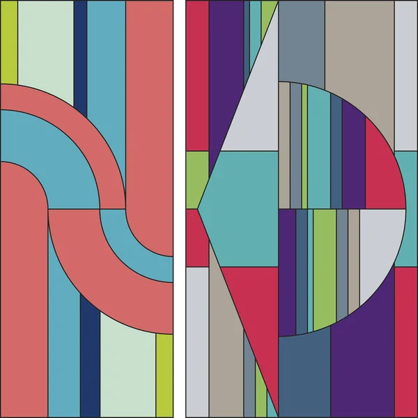 Art deco vektor barevné geometrický vzor. Art deco vitráže vzorek. Abstraktní vzor. — Stockový vektor