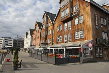 Tromso şehri. Kuzey Norveç. Lofoten Adaları.