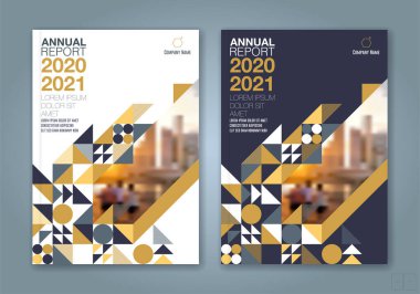 Yıllık iş raporu kapağı için soyut asgari geometrik arkaplan