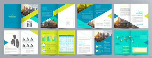 Corporate Business Presentatie Gids Brochure Template Jaarverslag Pagina Minimalistisch Platte — Stockvector