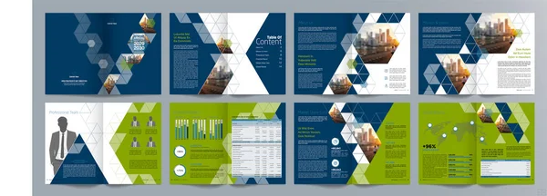 Plantilla Folleto Guía Presentación Negocio Corporativo Informe Anual Plantilla Diseño — Archivo Imágenes Vectoriales