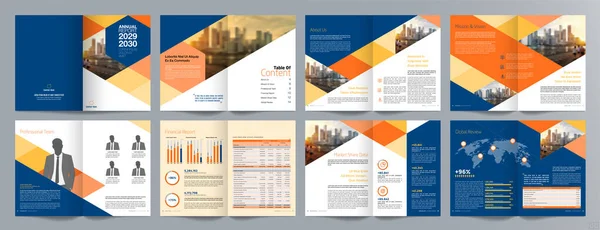 Modello Brochure Aziendale Presentazione Aziendale Relazione Annuale Modello Brochure Aziendale — Vettoriale Stock