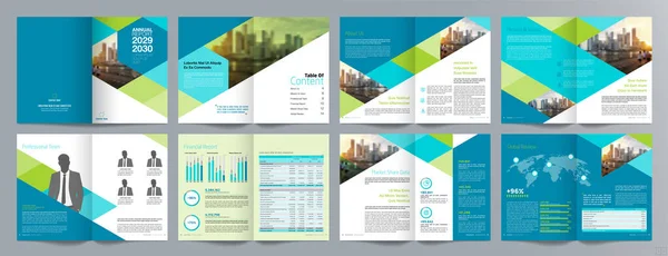 Corporate Business Presentation Guide Brochure Template Annual Report Page Minimalist — Stock Vector