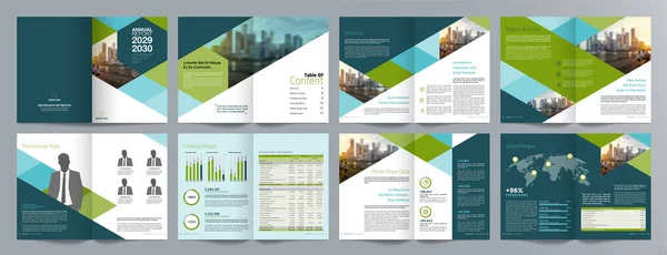 Modèle Brochure Présentation Entreprise Rapport Annuel Modèle Conception Brochure Entreprise — Image vectorielle