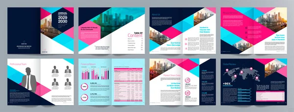 Corporate Business Presentatie Gids Brochure Template Jaarverslag Pagina Minimalistisch Platte — Stockvector