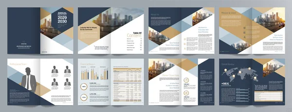 Corporate Business Presentation Guide Brochure Template Annual Report Page Minimalist — Stock Vector