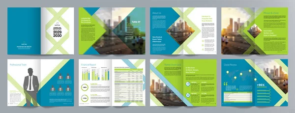 Plantilla Folleto Guía Presentación Negocio Corporativo Informe Anual Plantilla Diseño — Archivo Imágenes Vectoriales