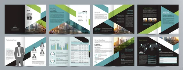 Corporate Business Presentation Guide Brochure Template Annual Report Page Minimalist — Stock Vector
