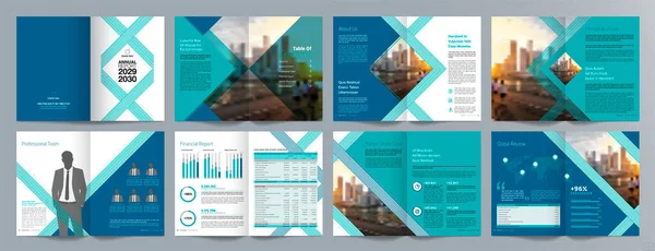 Corporate Business Presentation Guide Brochure Template Annual Report Page Minimalist — Stock Vector