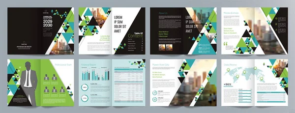 Corporate Business Presentation Guide Brochure Template Annual Report Page Minimalist — Stock Vector