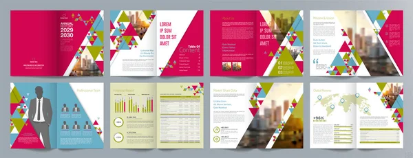 Corporate Business Presentatie Gids Brochure Template Jaarverslag Pagina Minimalistisch Platte — Stockvector