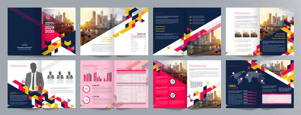 Corporate Business Presentatie Gids Brochure Template Jaarverslag Pagina Minimalistisch Platte — Stockvector