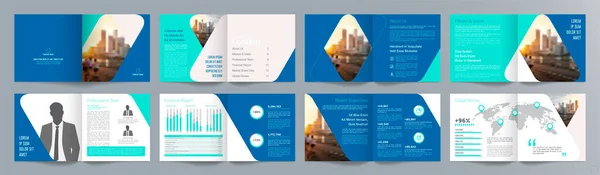 Corporate Business Presentation Guide Brochure Template Annual Report Page Minminalist — 스톡 벡터