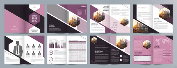 Modelo Brochura Guia Apresentação Negócios Corporativos Relatório Anual Modelo Design —  Vetores de Stock