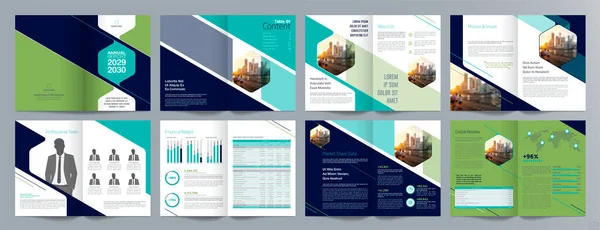 Corporate Business Presentation Guide Brochure Template Annual Report Page Minminalist — 스톡 벡터