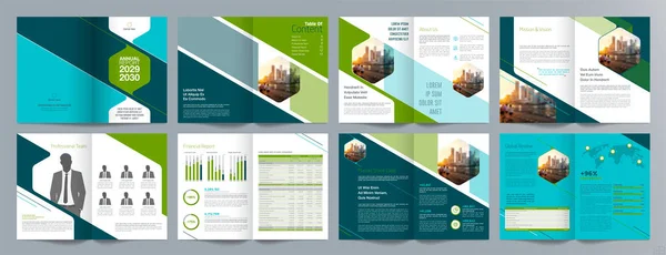 Plantilla Folleto Guía Presentación Negocio Corporativo Informe Anual Plantilla Diseño — Archivo Imágenes Vectoriales