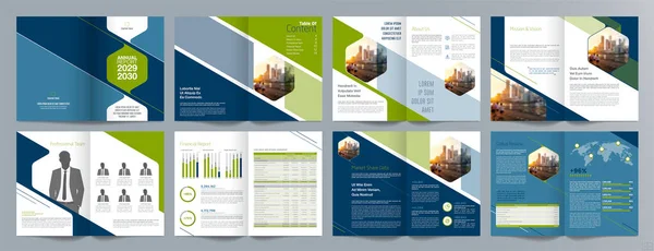 Plantilla Folleto Guía Presentación Negocio Corporativo Informe Anual Plantilla Diseño — Archivo Imágenes Vectoriales