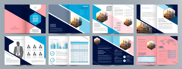 Modelo Brochura Guia Apresentação Negócios Corporativos Relatório Anual Modelo Design —  Vetores de Stock