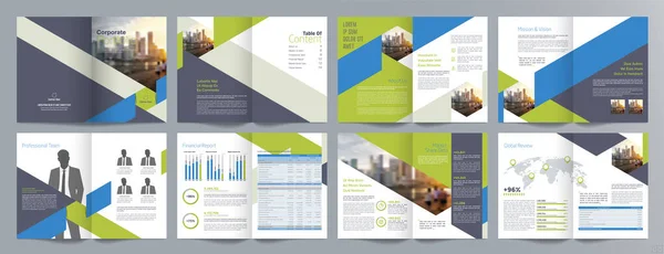 Corporate Business Presentation Guide Brochure Template Annual Report Page Minimalist — Stock Vector