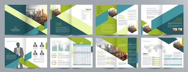 Corporate Business Presentation Guide Brochure Template Annual Report Page Minimalist — Stock Vector