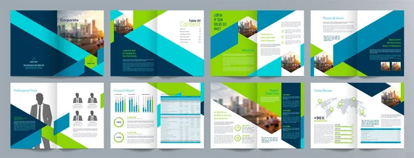 Corporate Business Presentation Guide Brochure Template Annual Report Page Minimalist — Stock Vector