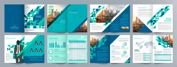 Firemní Obchodní Prezentace Průvodce Brožura Šablona Výroční Zpráva Stránkový Minimalistický — Stockový vektor