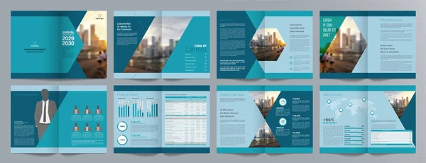 Corporate Business Presentation Guide Brochure Template Annual Report Page Minimalist — Stock Vector