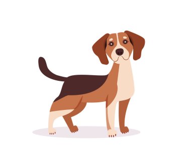 Köpek dostum. Vektör çizimi. Beyaz arkaplanda izole.