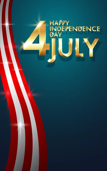 Sfondo della felice Giornata dell'Indipendenza, 4 luglio — Vettoriale Stock