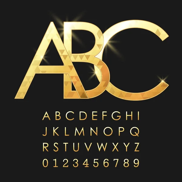Alphabetic fonts and numbers — Stock Vector